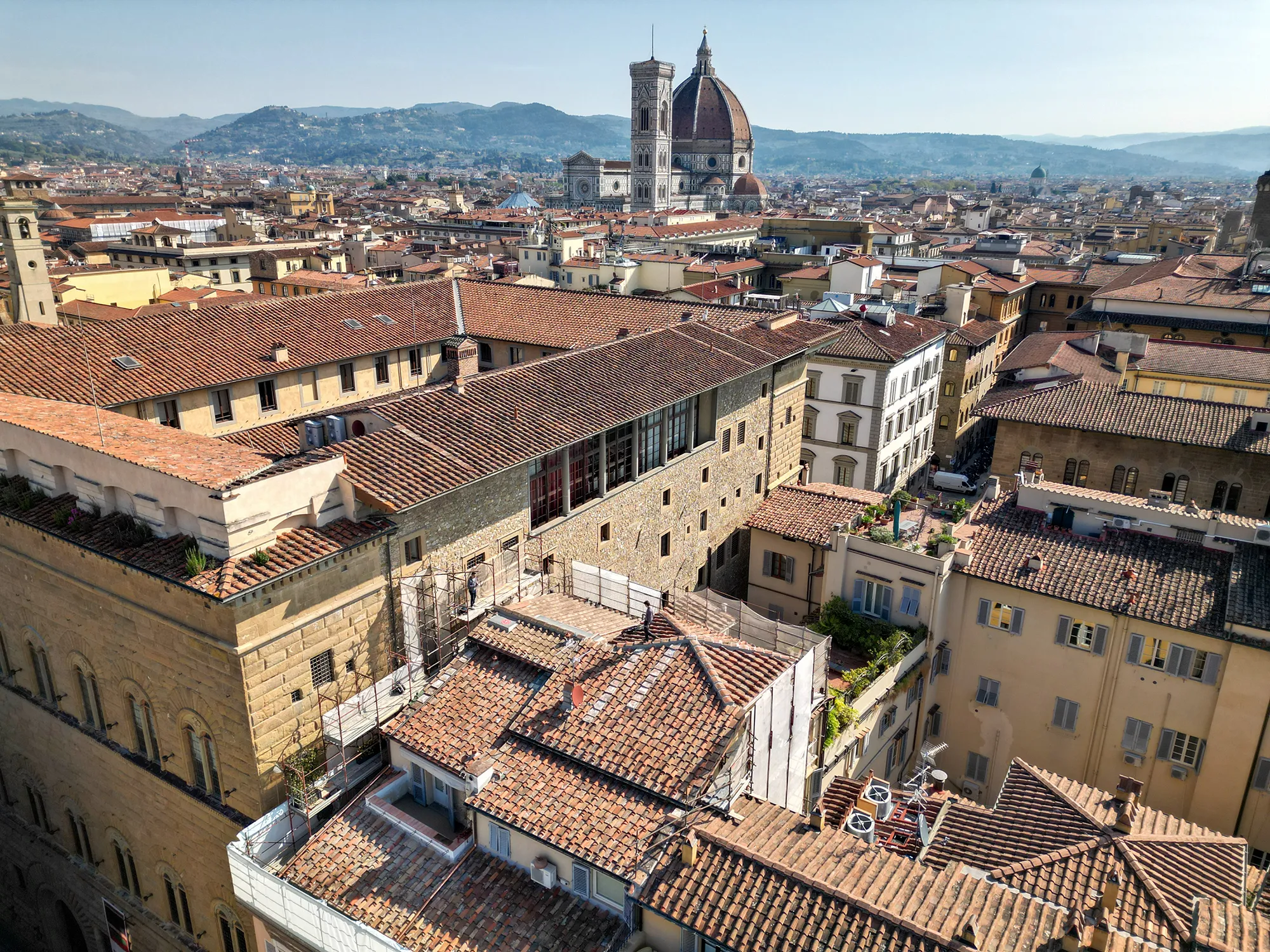 Vista panoramica di Firenze dal cantiere MC Moretti in via Tornabuoni